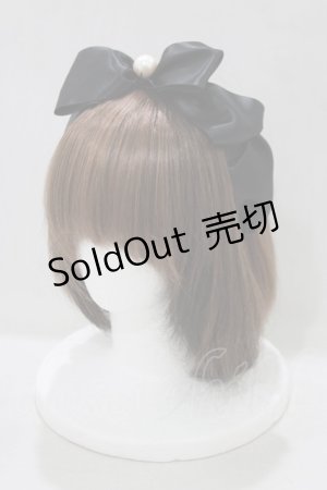 画像: MILK / パールリボンカチューシャ  黒 H-25-05-14-065-ML-AC-KB-ZH