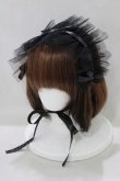 画像1: MARBLE / チュールヘッドドレス  黒 H-25-05-14-069-GO-AC-KB-ZH (1)