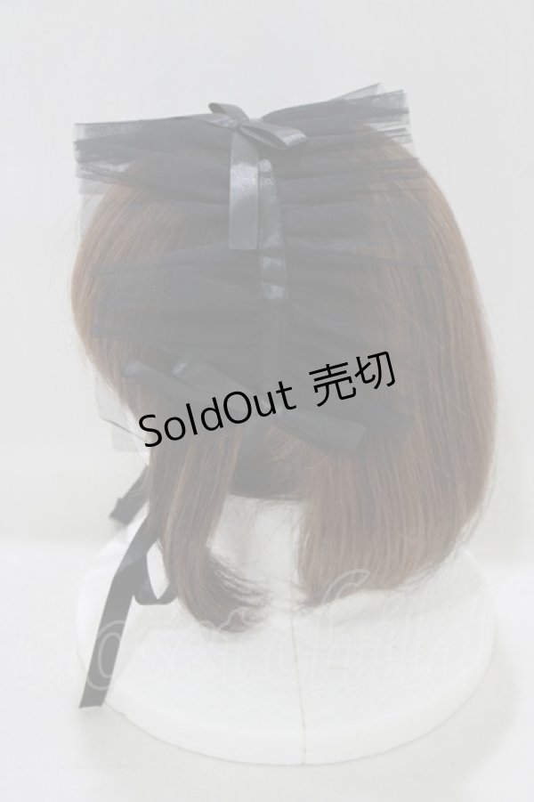 画像2: MARBLE / チュールヘッドドレス  黒 H-25-05-14-069-GO-AC-KB-ZH (2)