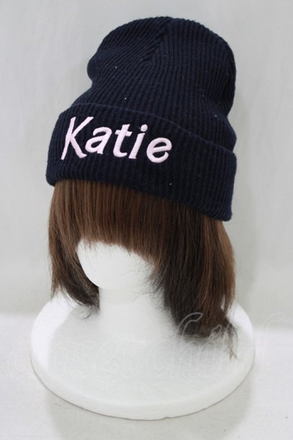 画像1: Katie / RIB LOGO watch cap  ブラック H-25-05-14-072-LO-AC-KB-ZH (1)