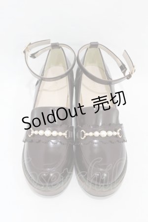 画像: axes femme POETIQUE / パールローファーパンプス L（24.5cm相当） ブラウン H-25-05-14-1001-AX-SH-NS-ZH