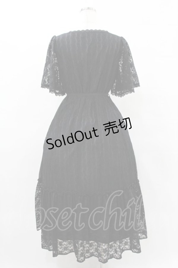 画像2: axes femme / レース×シフォンドレス風ワンピース Free ブラック H-25-05-14-1031-AX-OP-NS-ZH (2)