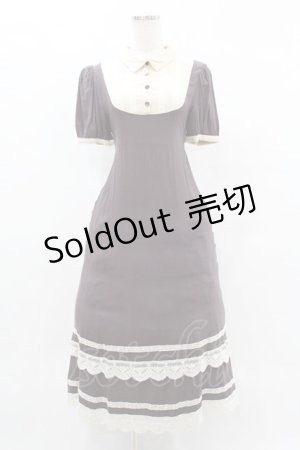 画像: Favorite / 後ろフリルワンピース M~L ブラウン H-25-05-14-1033-LO-OP-NS-ZH