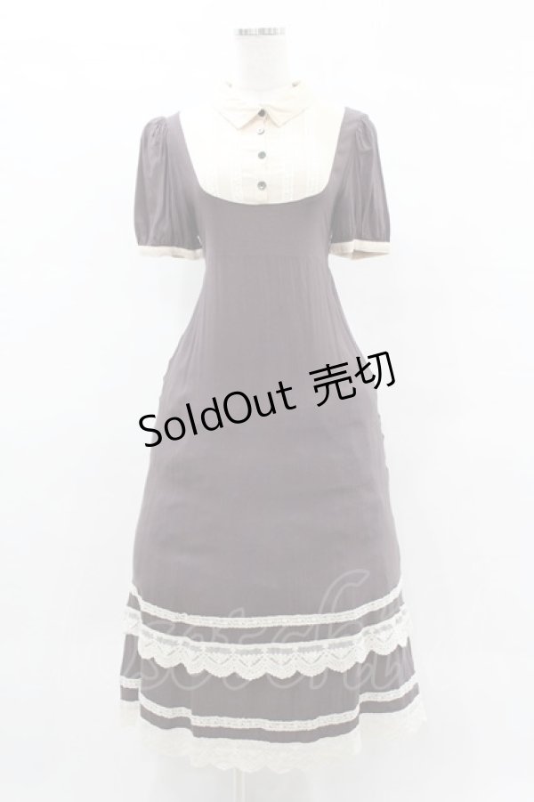 画像1: Favorite / 後ろフリルワンピース M~L ブラウン H-25-05-14-1033-LO-OP-NS-ZH (1)