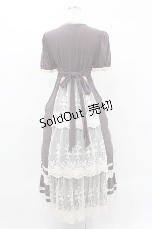 画像2: Favorite / 後ろフリルワンピース M~L ブラウン H-25-05-14-1033-LO-OP-NS-ZH (2)