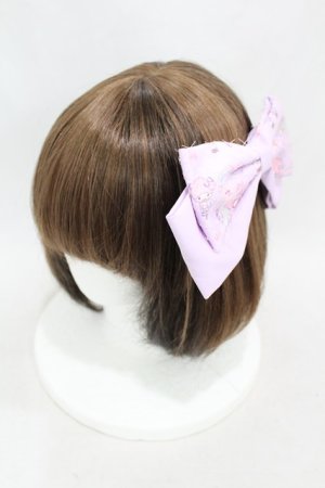 画像: m petit by misako / サンリオキャラクターズコラボ キキララ リボンバレッタ  ラベンダー H-25-05-14-1004-LO-AC-NS-ZH