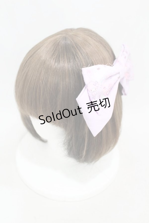 画像1: m petit by misako / サンリオキャラクターズコラボ キキララ リボンバレッタ  ラベンダー H-25-05-14-1004-LO-AC-NS-ZH (1)