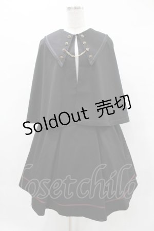 画像: Amavel / Rosary Vampire ケープマント付ジャンスカ Free ブラック H-25-05-14-1035-CA-OP-NS-ZH