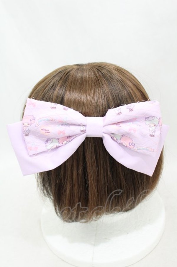 画像2: m petit by misako / サンリオキャラクターズコラボ キキララ リボンバレッタ  ラベンダー H-25-05-14-1004-LO-AC-NS-ZH (2)