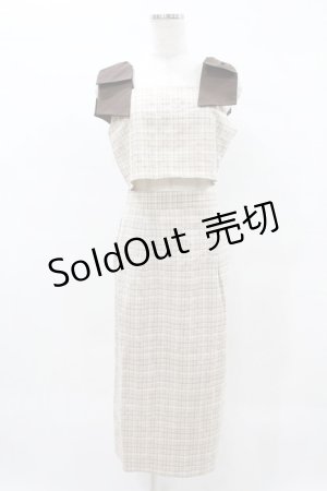 画像: melume / 肩リボンチェックセットアップ L ブラウン H-25-05-14-1045-0-OP-NS-ZH