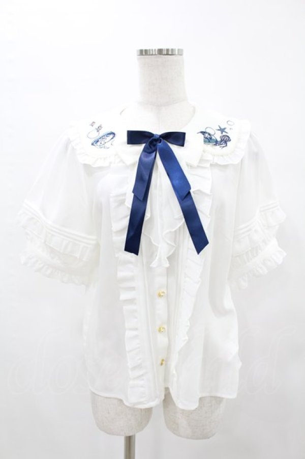 画像1: Amavel / Jerryfish Aquarium ブラウス Free オフ/ネイビー H-25-05-14-1049-CA-BL-NS-ZH (1)