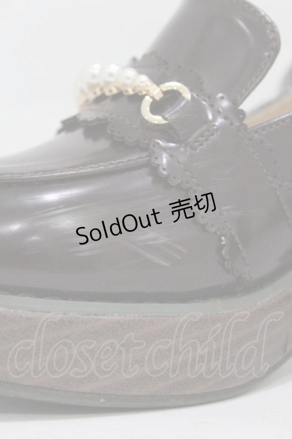 画像4: axes femme POETIQUE / パールローファーパンプス L（24.5cm相当） ブラウン H-25-05-14-1001-AX-SH-NS-ZH (4)