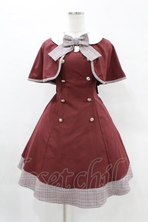 画像: Amavel / 小さなマルシェの探偵ケープワンピース Free ボルドー H-25-05-14-1020-CA-OP-NS-ZH