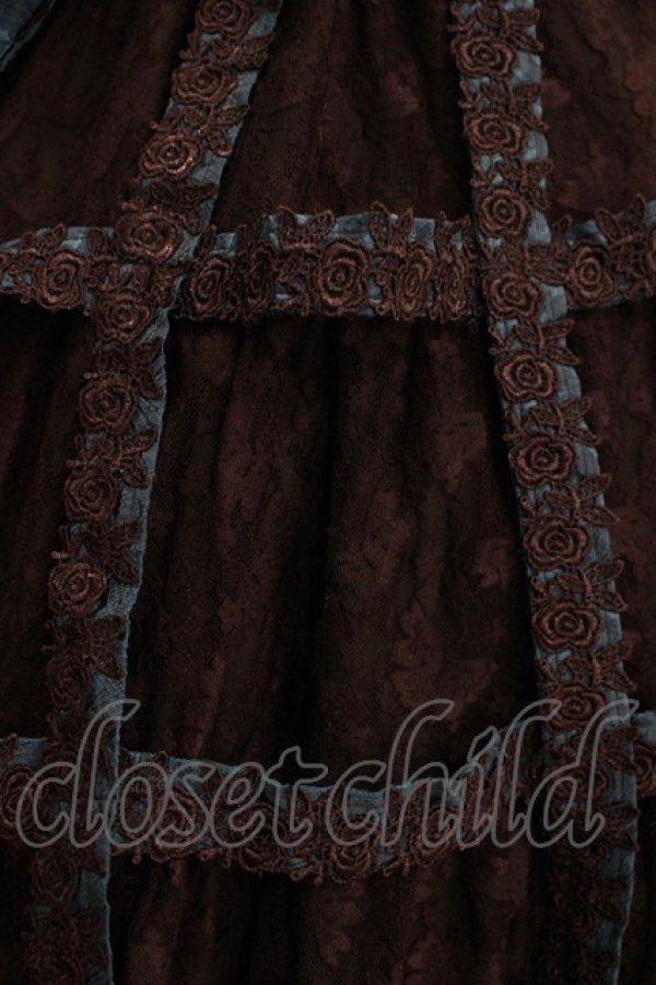 画像4: h.NAOTO / Deep Green Rose Bird Cage Dress  ブラック×グリーン H-25-05-14-001-HN-OP-KB-ZH (4)