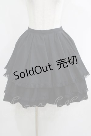 画像: MIHO MATSUDA / レースフリルスカート  黒 H-25-05-14-015-GO-SK-KB-ZH