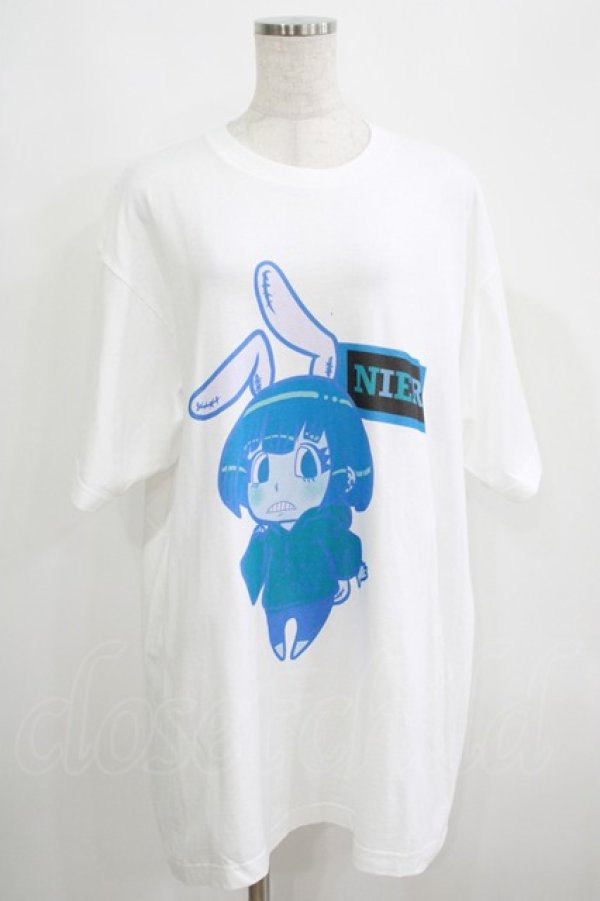 画像1: NieR Clothing / プリントCOTTON CUTSEW XL 白 H-25-05-15-034-PU-TO-KB-ZH (1)