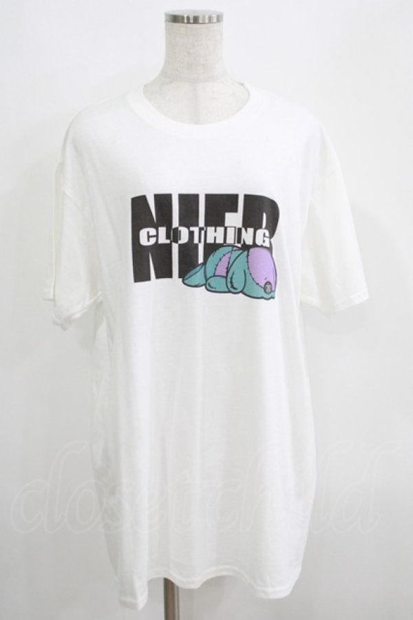 画像1: NieR Clothing / プリントCOTTON CUTSEW XL 白 H-25-05-15-035-PU-TO-KB-ZH (1)