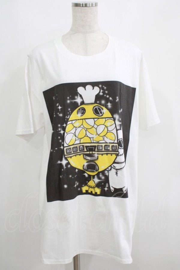 画像1: NieR Clothing / プリント半袖CUTSEW XL 白 H-25-05-15-036-PU-TO-KB-ZH (1)