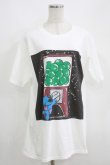 画像1: NieR Clothing / プリント半袖CUTSEW XL 白 H-25-05-15-038-PU-TO-KB-ZH (1)