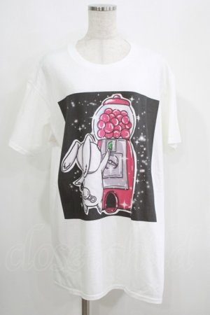 画像: NieR Clothing / プリント半袖CUTSEW XL 白 H-25-05-15-039-PU-TO-KB-ZH