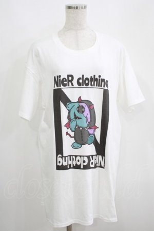 画像: NieR Clothing / プリント半袖CUTSEW XL 白 H-25-05-15-040-PU-TO-KB-ZH
