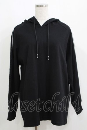 画像: NieR Clothing / ロゴプリントプルパーカー  黒 H-25-05-15-043-PU-TO-KB-ZH