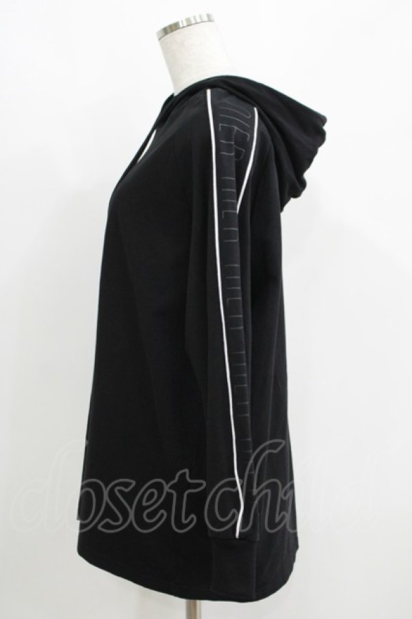 画像2: NieR Clothing / ロゴプリントプルパーカー  黒 H-25-05-15-043-PU-TO-KB-ZH (2)