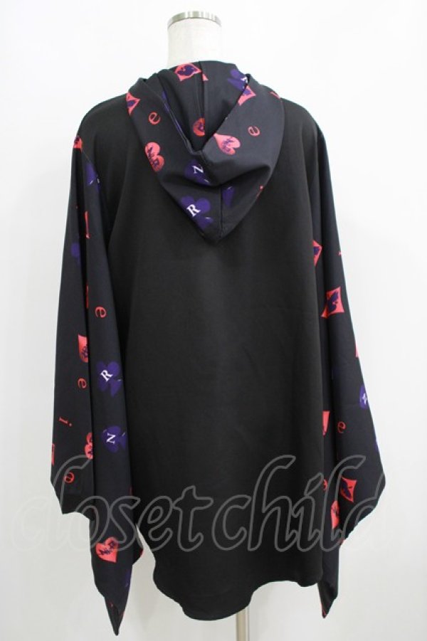 画像3: NieR Clothing / 着物風袖フードシャツ  黒 H-25-05-15-044-PU-BL-KB-ZH (3)