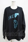 画像1: NieR Clothing / プリントSWEAT   黒×青 H-25-05-15-046-PU-TO-KB-ZH (1)