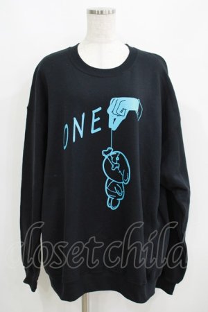 画像: NieR Clothing / プリントSWEAT   黒×青 H-25-05-15-046-PU-TO-KB-ZH