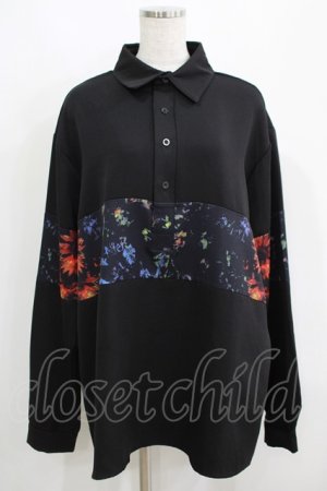 画像: NieR Clothing / 切替長袖トップス  黒 H-25-05-15-049-PU-TO-KB-ZH