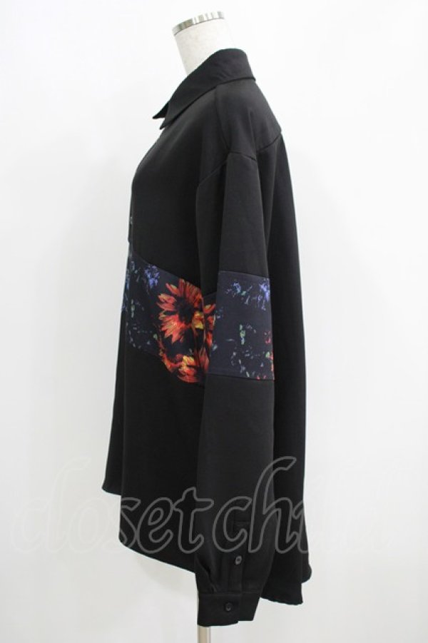 画像2: NieR Clothing / 切替長袖トップス  黒 H-25-05-15-049-PU-TO-KB-ZH (2)