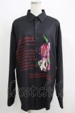 画像1: NieR Clothing / プリントロングシャツ  黒 H-25-05-15-051-PU-BL-KB-ZH (1)