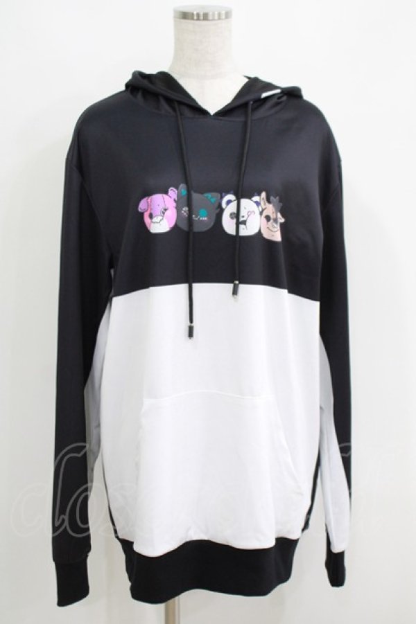 画像1: NieR Clothing / プリントプルパーカー  黒×白 H-25-05-15-052-PU-TO-KB-ZH (1)