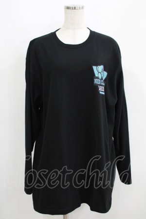 画像: NieR Clothing / ONE君ポイントロングカットソー  黒 H-25-05-15-054-PU-TO-KB-ZH