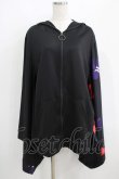 画像1: NieR Clothing / 着物風袖ZIPパーカー  黒 H-25-05-15-055-PU-TO-KB-ZH (1)