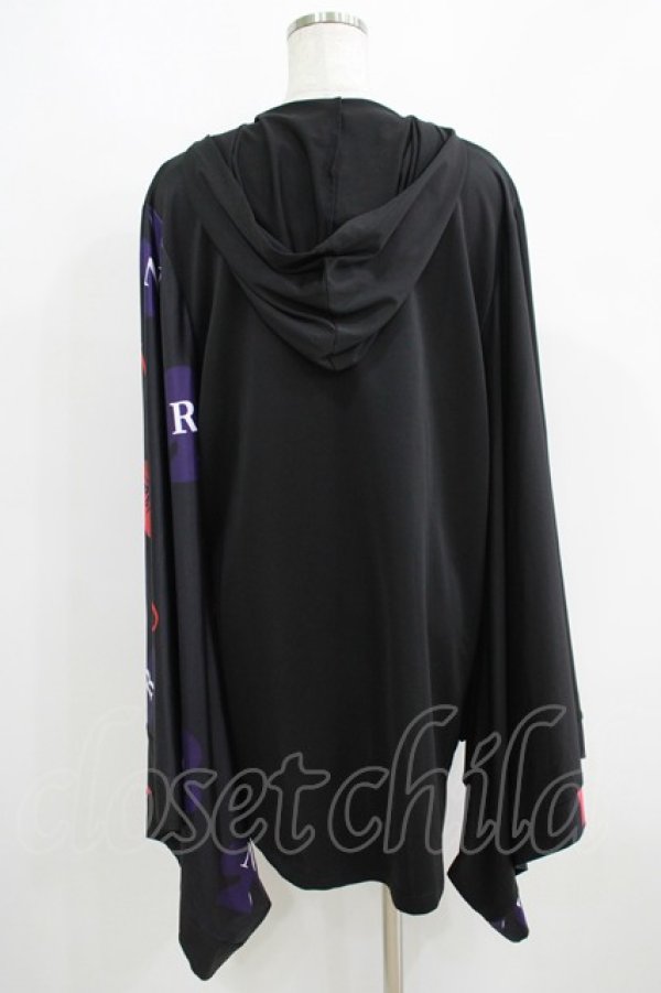 画像3: NieR Clothing / 着物風袖ZIPパーカー  黒 H-25-05-15-055-PU-TO-KB-ZH (3)