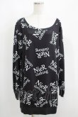 画像1: NieR Clothing / プリントトップス  黒ロゴ H-25-05-15-056-PU-BL-KB-ZH (1)