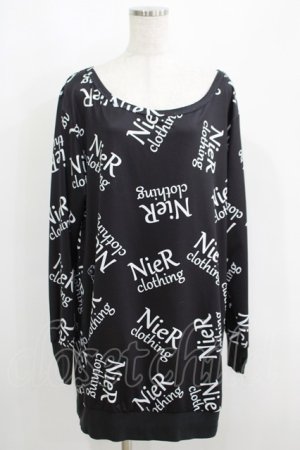 画像: NieR Clothing / プリントトップス  黒ロゴ H-25-05-15-056-PU-BL-KB-ZH