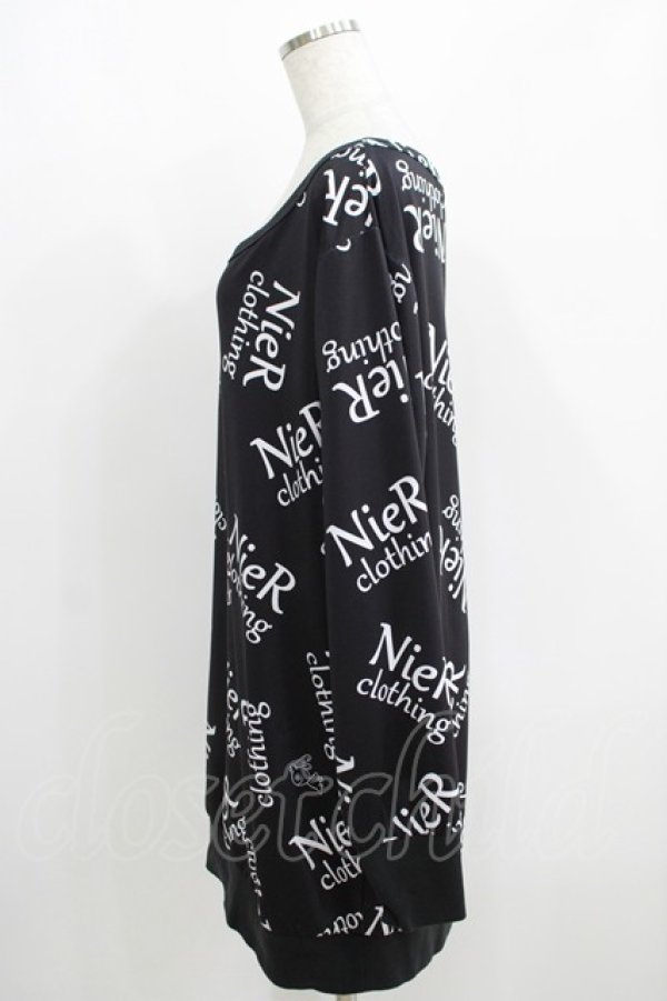 画像2: NieR Clothing / プリントトップス  黒ロゴ H-25-05-15-056-PU-BL-KB-ZH (2)