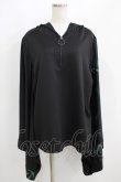 画像1: NieR Clothing / STRETCH PULLOVER着物風袖【和柄漢字】  黒 H-25-05-15-058-PU-TO-KB-ZH (1)