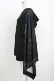 画像2: NieR Clothing / STRETCH PULLOVER着物風袖【和柄漢字】  黒 H-25-05-15-058-PU-TO-KB-ZH (2)