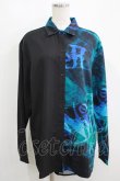 画像1: NieR Clothing / 切替長袖シャツ  黒 H-25-05-15-059-PU-BL-KB-ZH (1)