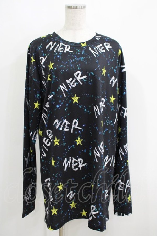 画像1: NieR Clothing / プリントトップス  スターロゴ H-25-05-15-062-PU-BL-KB-ZH (1)