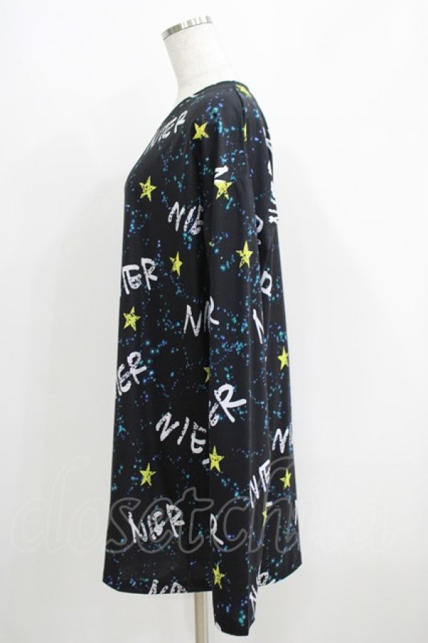 画像2: NieR Clothing / プリントトップス  スターロゴ H-25-05-15-062-PU-BL-KB-ZH (2)