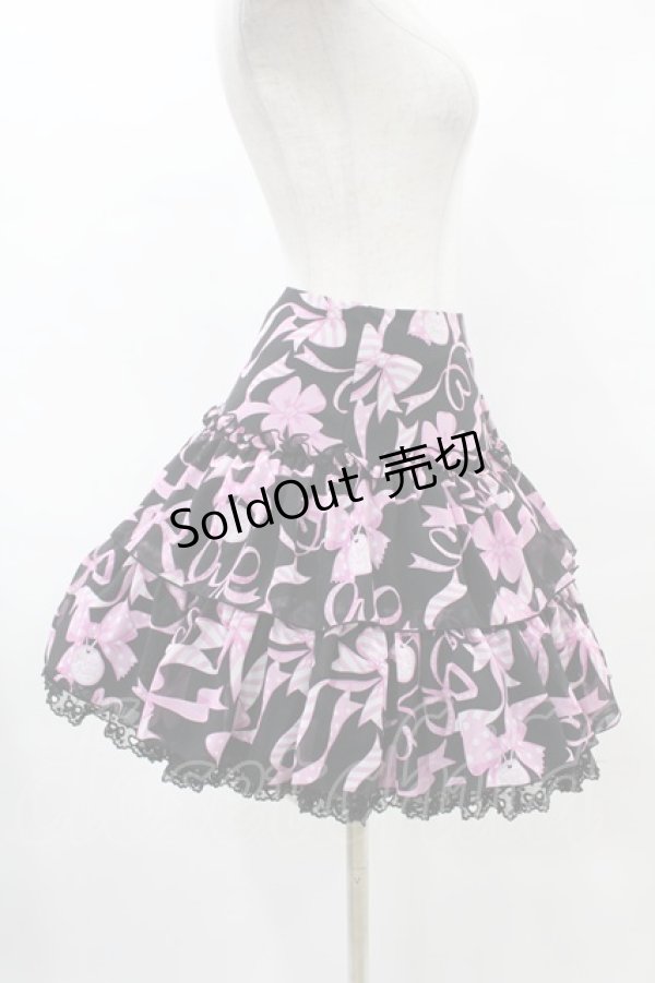画像3: Angelic Pretty / ラッピングリボンフリルスカート Free ブラック H-25-05-15-1031-AP-SK-NS-ZH (3)