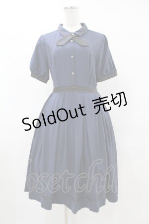 画像: axes femme / クロスタイ付ワンピース M ネイビー H-25-05-15-1036-AX-OP-NS-ZH