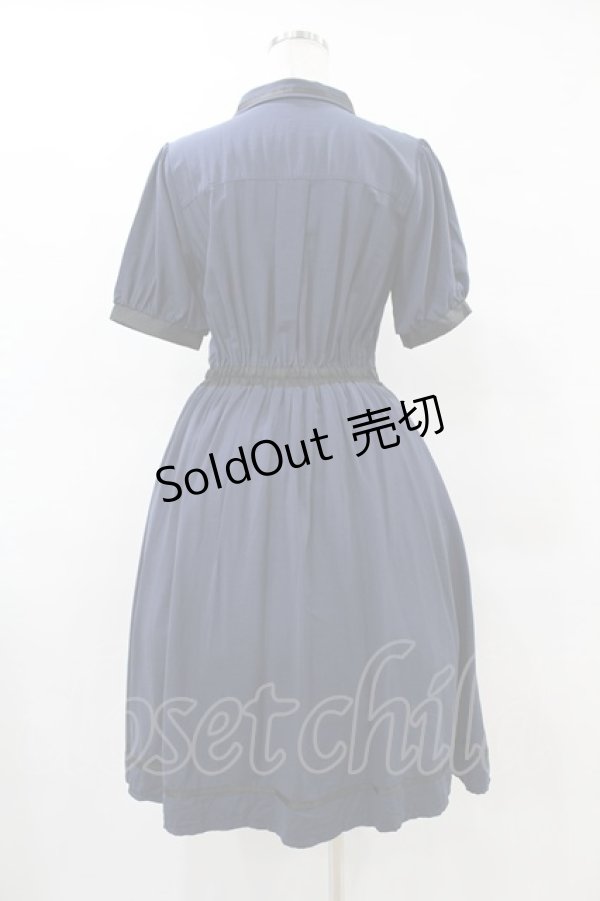 画像2: axes femme / クロスタイ付ワンピース M ネイビー H-25-05-15-1036-AX-OP-NS-ZH (2)