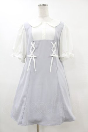 画像: DearMyLoveRose / バイカラーコーデワンピース 3L グレー H-25-05-15-1039-EL-OP-NS-ZH