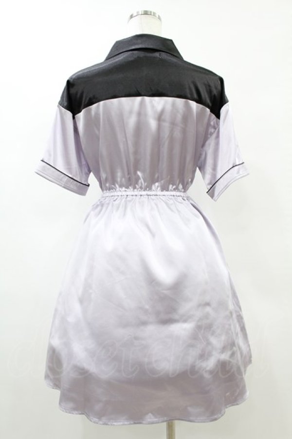画像2: Ank Rouge / ボウリングシャツワンピース M ラベンダー H-25-05-15-1040-CA-OP-NS-ZH (2)